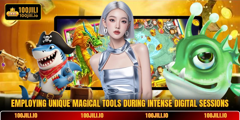 Employing unique magical tools during intense digital sessions